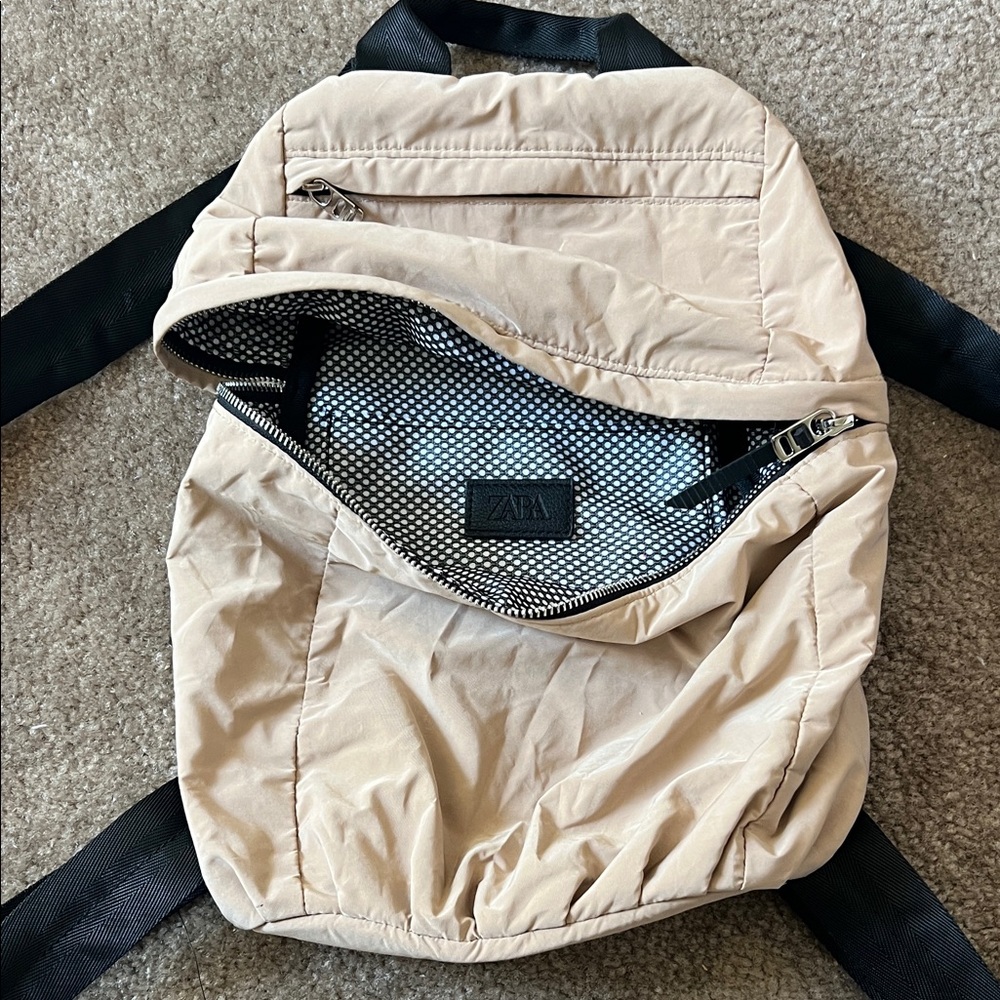 Zara Tan Backpack for women